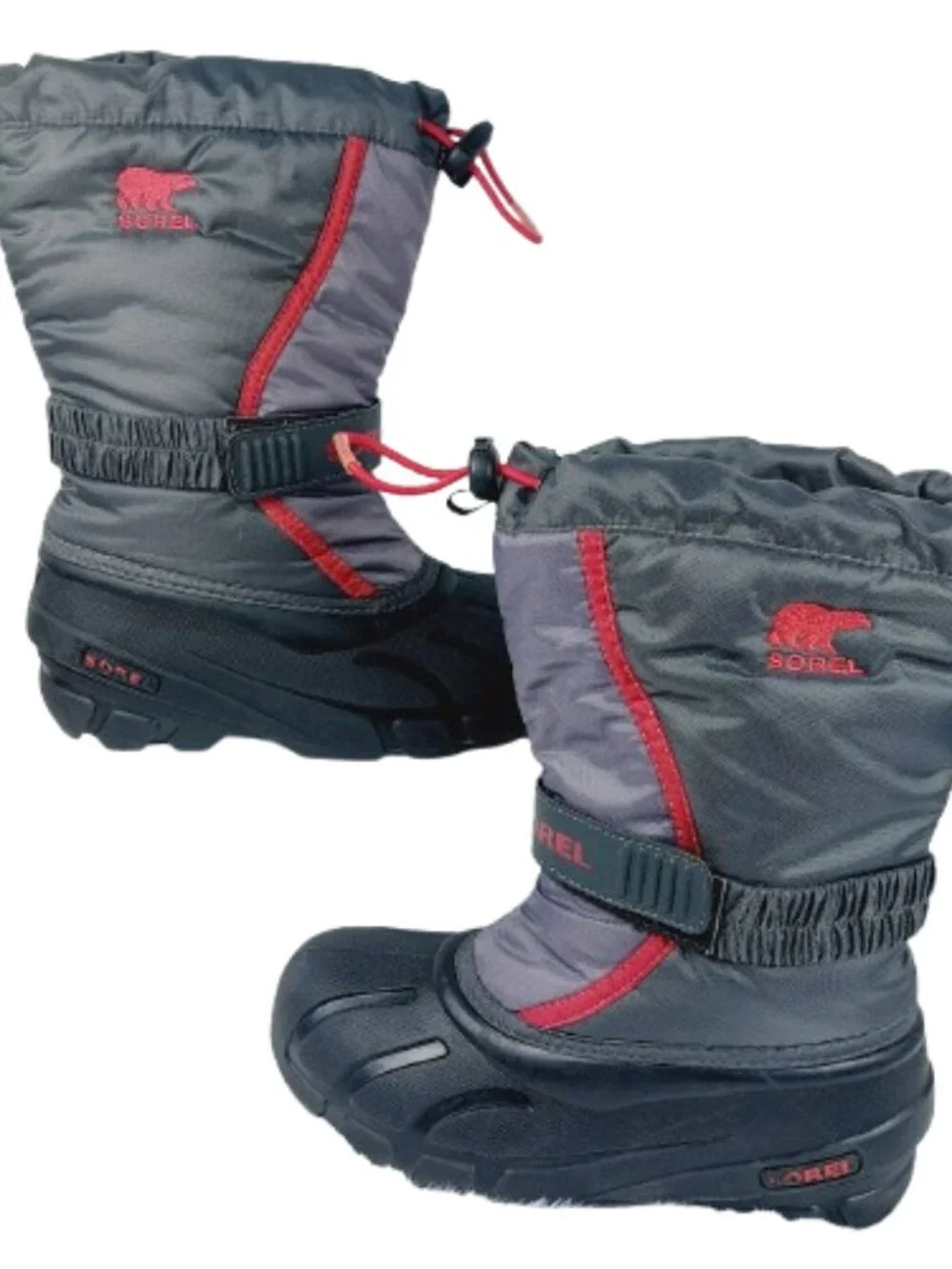 Sorel Kid's Boys' Grey Purple Waterproof Insulated Snow Winter Boots Size 2